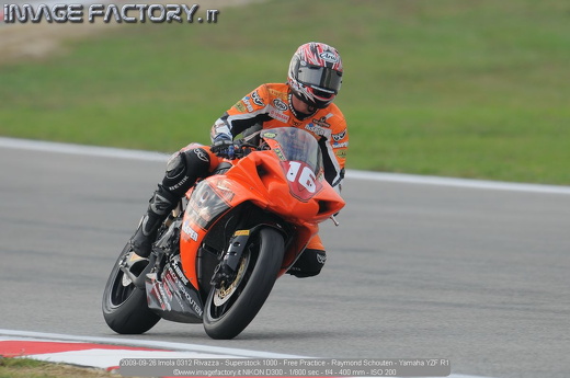 2009-09-26 Imola 0312 Rivazza - Superstock 1000 - Free Practice - Raymond Schouten - Yamaha YZF R1